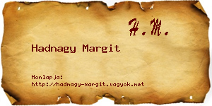 Hadnagy Margit névjegykártya