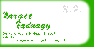 margit hadnagy business card